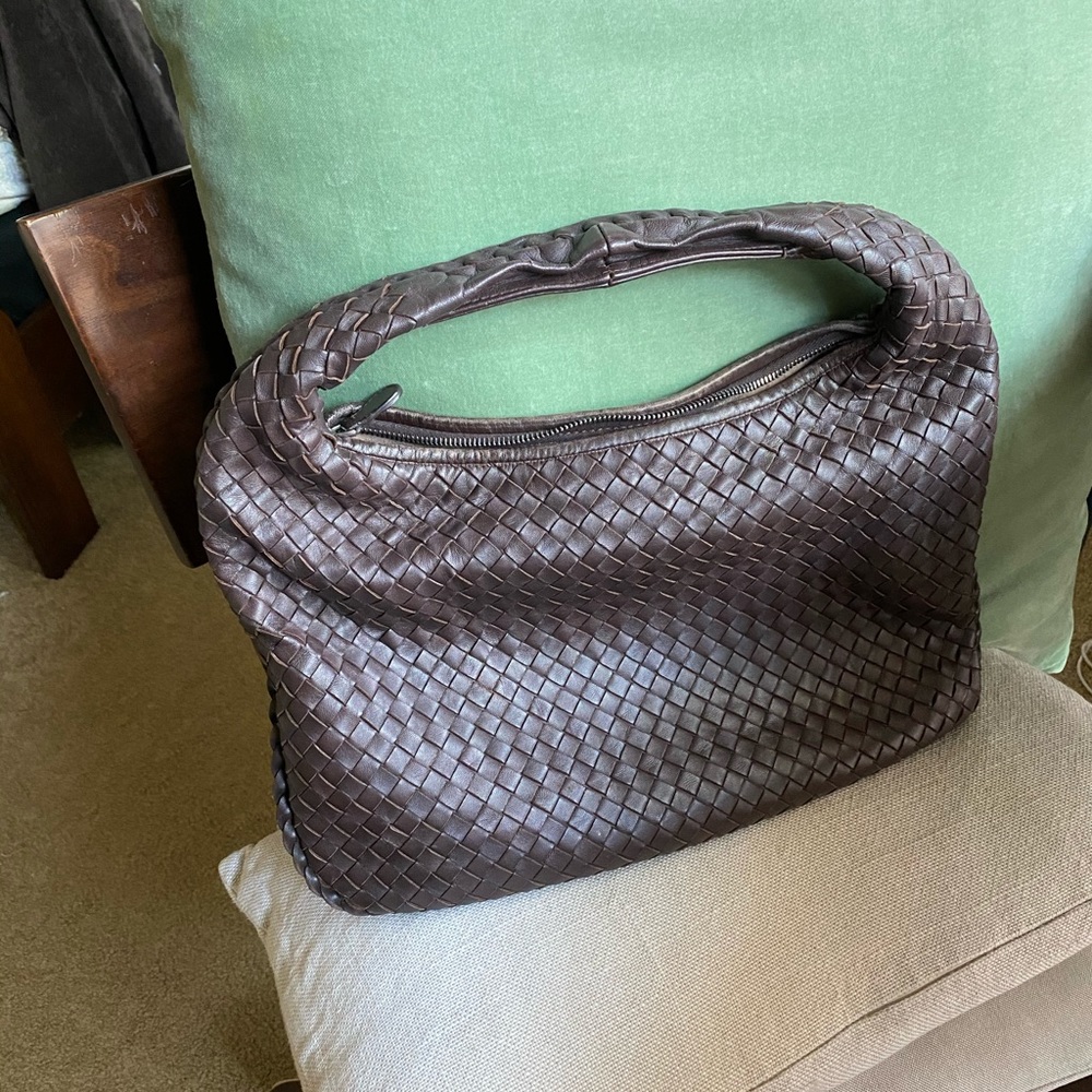 Bottega Veneta Brown Hobo Purse.